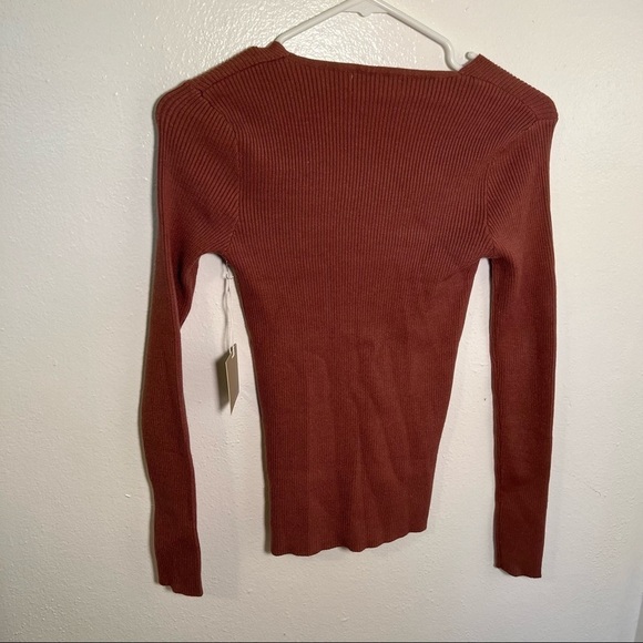 Active USA Viscose Rib Sweater Mauve Pink - Picture 8 of 10